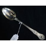 A William IV silver double struck Queen's? pattern basting spoon by William Eaton, London, 1834,