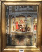 Edward Dawson, oil on board, The Dress Shop Window, 11.5 x 8.5in.