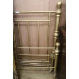 A gilt metal double bedstead, W.153cm