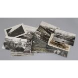 A postcard collection, comprising railway history, mainly L & NW (180+ black & white, inc Real