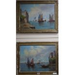 L. Crispani, pair of oils, Venetian scenes, 37 x 50cm