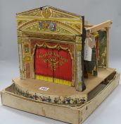 A reproduction Pollock's Theatre and a puppet