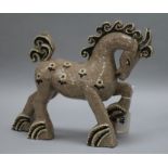 An Art Deco pottery horse in the manner of Wiener Werkstatte