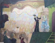 Anna Zinkeisen (1901-1976) oil on canvas Spanish dancers on stage signed 60 x 75cm.