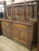 A 1920's oak sideboard, W.181cm