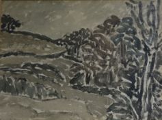 Barker Fairley (1887-1986), watercolour, Canadian? landscape, 22 x 29cm