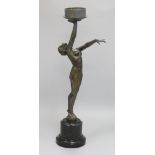 An Art Deco lady lamp