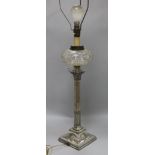 A corinthian column plated lamp base