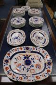 An Ashworths Imari pattern ironstone part dinner service