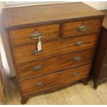 A Georgian mahogany chest of drawers, W.83cm