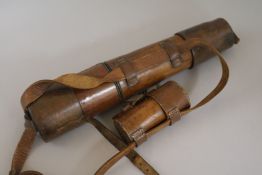 A 19th century leather cased telescope