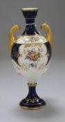 A Coalport 2 handled vase