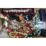 A quantity of mixed costume jewellery.