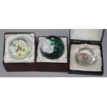 Two boxed cases of Caithness paperweights and other