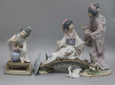 Two Lladro 'Japanese' groups