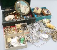 Mixed jewellery including a gold and amethyst ring and silver jewellery etc.