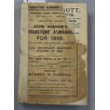 Wisden Cricketers Almanack 1888, 1890-1892, 1895-1899 (9), most lacking all or part of their