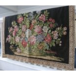 A floral tapestry W.170cm