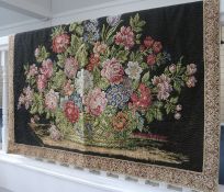 A floral tapestry W.170cm