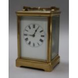 A brass carriage clock