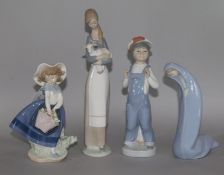 Four Lladro figures