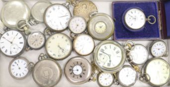 A group of twenty assorted pocket watches.