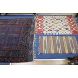 An Afghan rug (worn) and a Kelim (2)