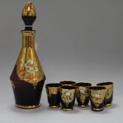 A Murano glass liqueur set