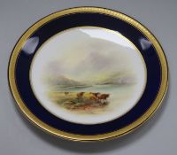 A J. Stinton painted Worcester plate