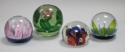 Two Caithness paperweights and two others