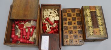 A collection of chess sets etc