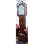 William Young, Dundee. An early 19th century inlaid mahogany eight day longcase clock H.217cm