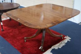 A Regency inlaid mahogany breakfast table, W.139cm
