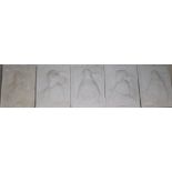 Five plaster plaques of Persian rulers