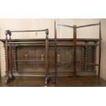 Two towel rails, H.82cm & 91cm