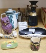 Crown Devon: Colin Melbourne vase and 1950's Foley vase etc