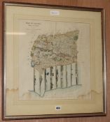 J. Baxter, Map of West Sussex 1834, 17 x 16in.