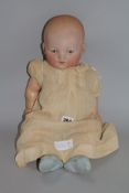 An Armand Marseille bisque headed doll (head a.f.)