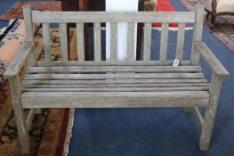 A garden bench, W.124cm