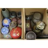 Mixed metalware and Oriental ceramics