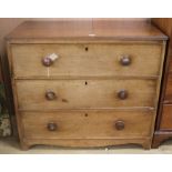 An early 19th century mahogany chest of drawers, W.94cm