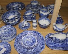 A collection of Copeland Spode Italian blue and white