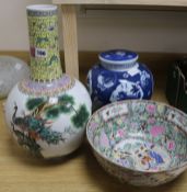 Three large modern Chinese ceramics