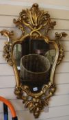 A gilt framed wall mirror, H.97cm