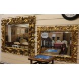 Two gilt frame wall mirrors, W.90cm & 66cm