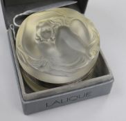 A Lalique signed A.Daphnie box