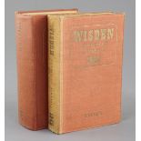 Wisden Cricketers' Almanacks: 1946 and 1947, original hardback bindings (2)