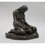 An English School (19th century), bronze, allegorical figure