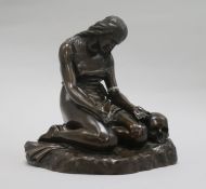 An English School (19th century), bronze, allegorical figure