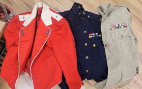 A collection of military uniforms